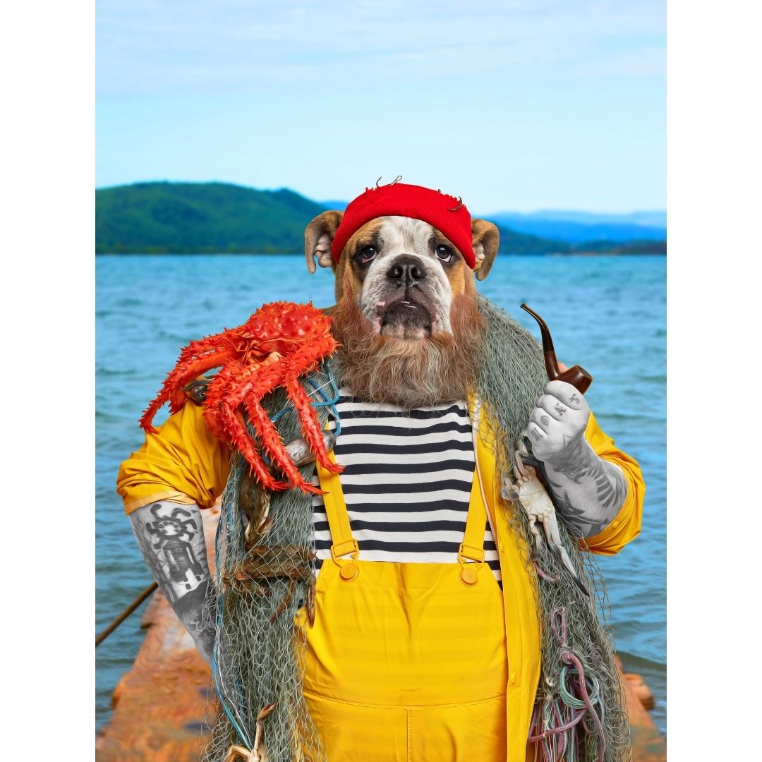 Pet Portraits | The Sailor: Custom Digital Download Pet Portrait | Paw & Glory