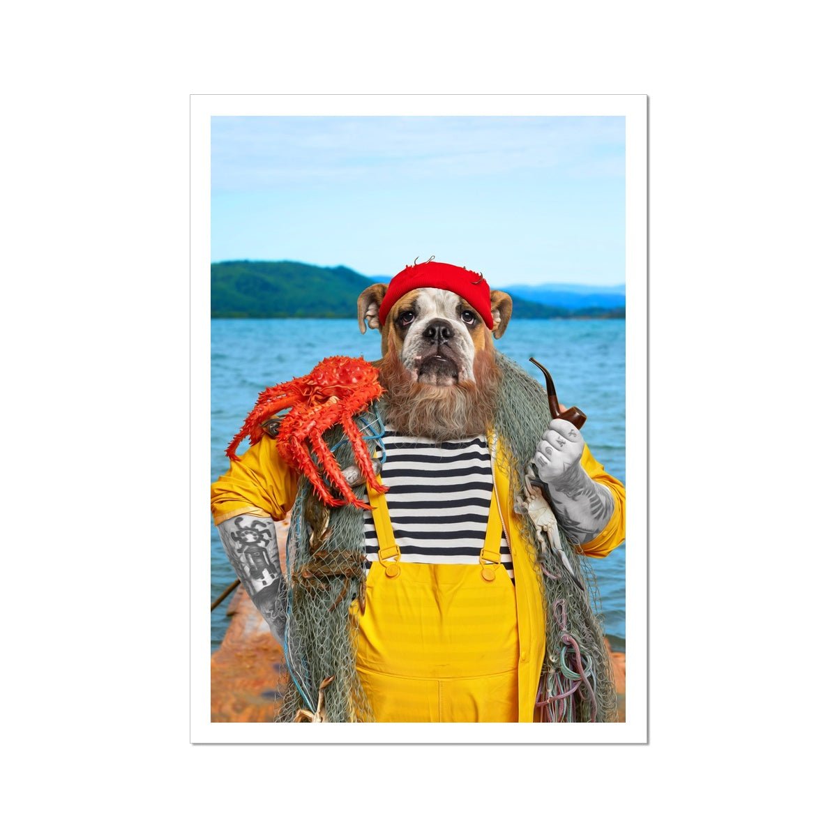 Pet Portraits | The Sailor: Custom Pet Poster | Paw & Glory