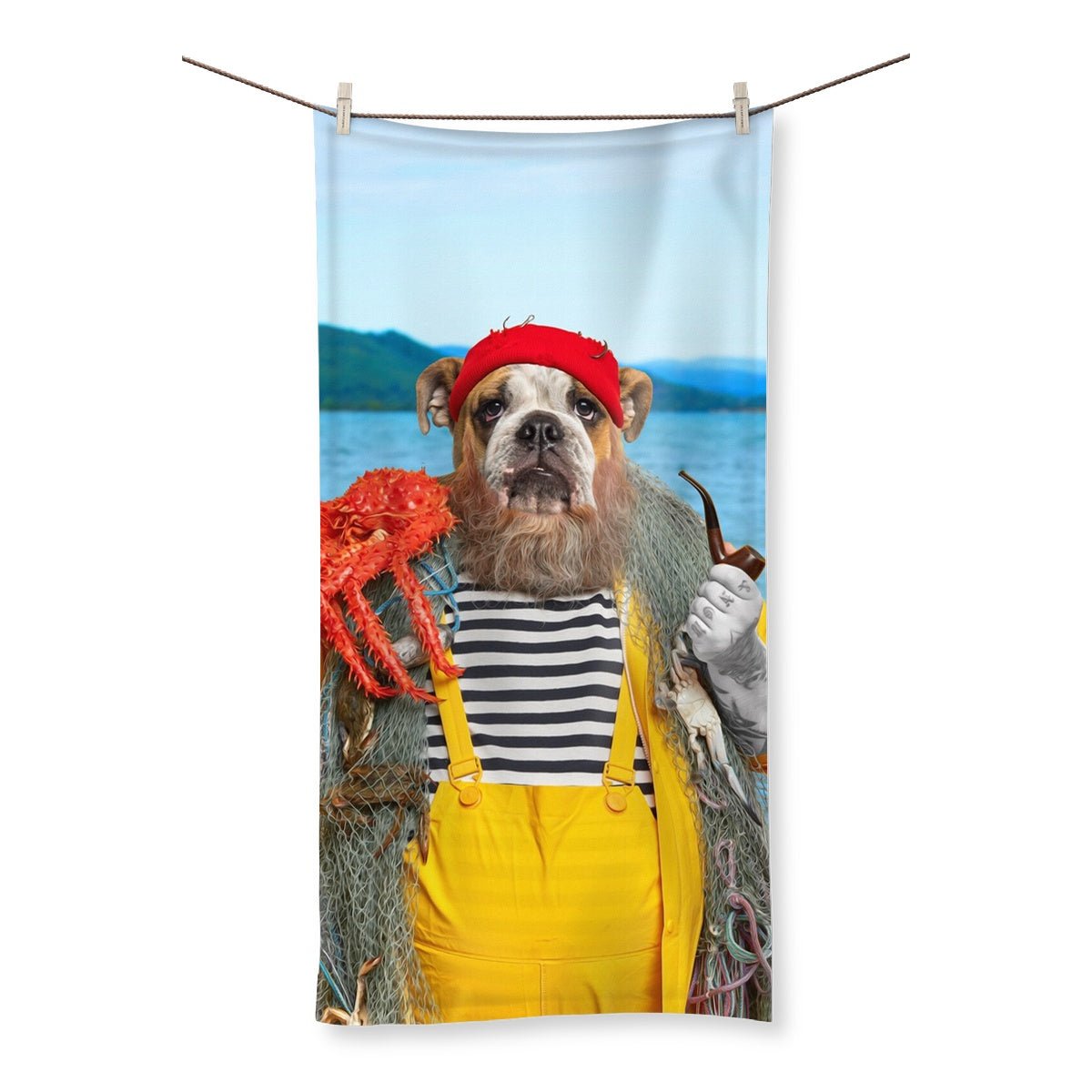 Pet Portraits | The Sailor: Custom Pet Towel | Paw & Glory