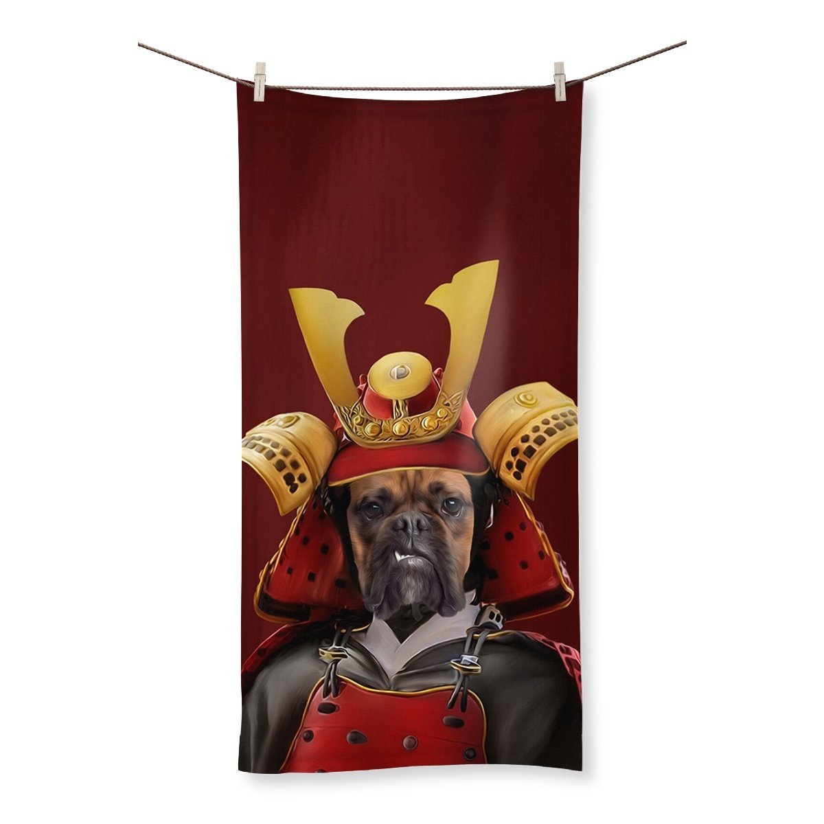 Pet Portraits | The Samurai: Custom Pet Towel | Paw & Glory