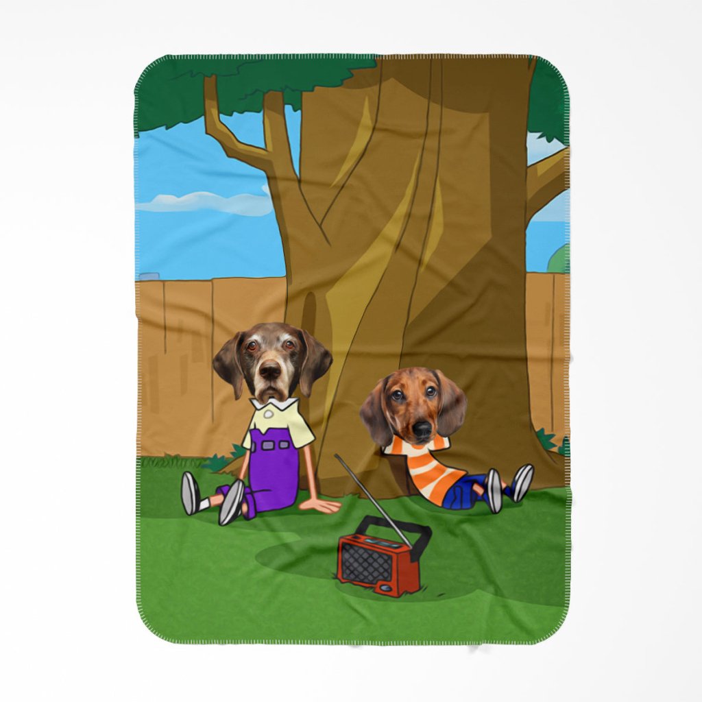 Pet Portraits | The Schemers (Phineas and Ferb Inspired): Custom Pet Blanket | Paw & Glory