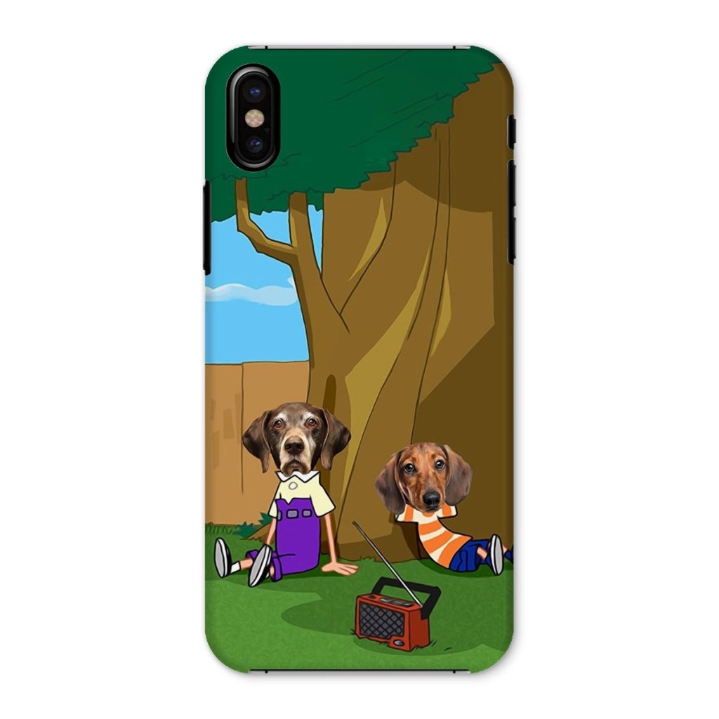 Cartoon Schemer Duo Custom Pet Phone Case | Custom Pet Artwork | Paw & Glory