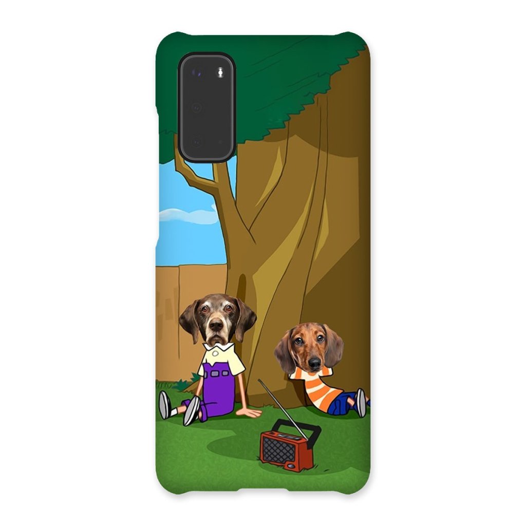 Pet Portraits | Cartoon Schemer Duo: Custom Pet Phone Case | Paw & Glory