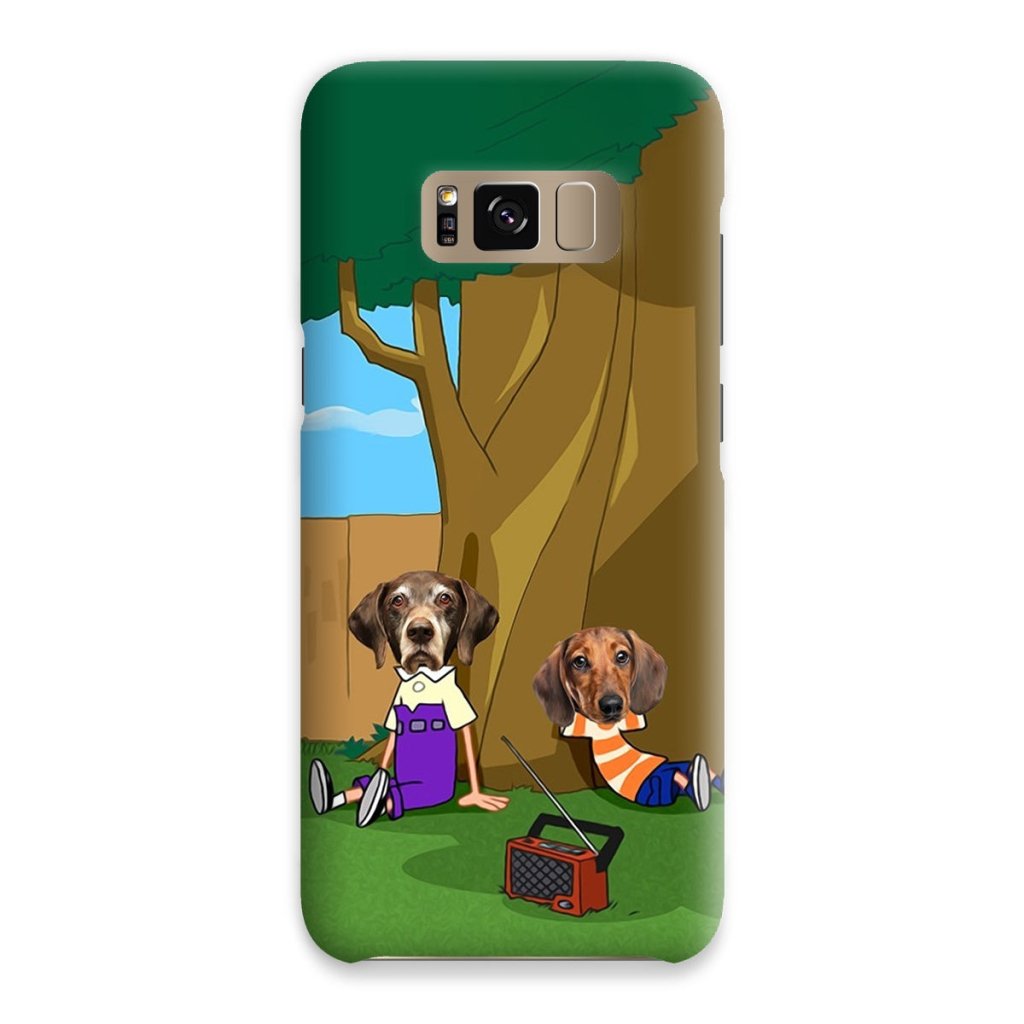 Cartoon Schemer Duo Custom Pet Phone Case | Custom Pet Artwork | Paw & Glory