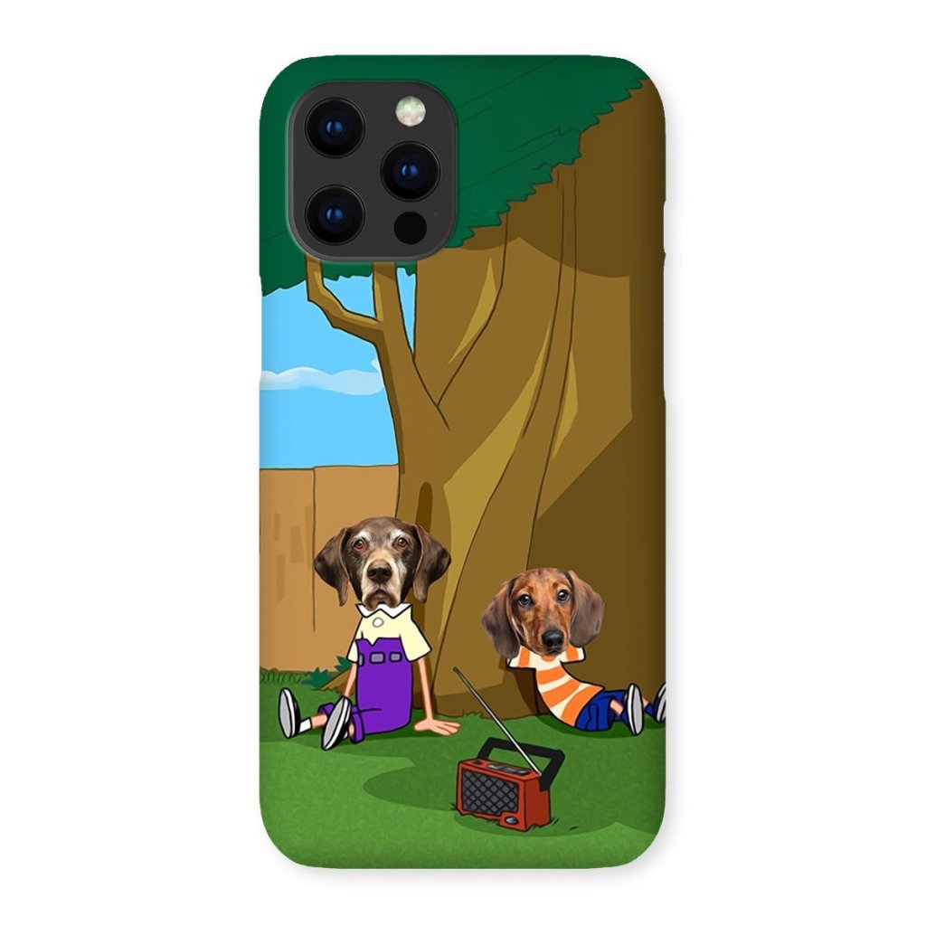 Cartoon Schemer Duo Custom Pet Phone Case | Custom Pet Artwork | Paw & Glory