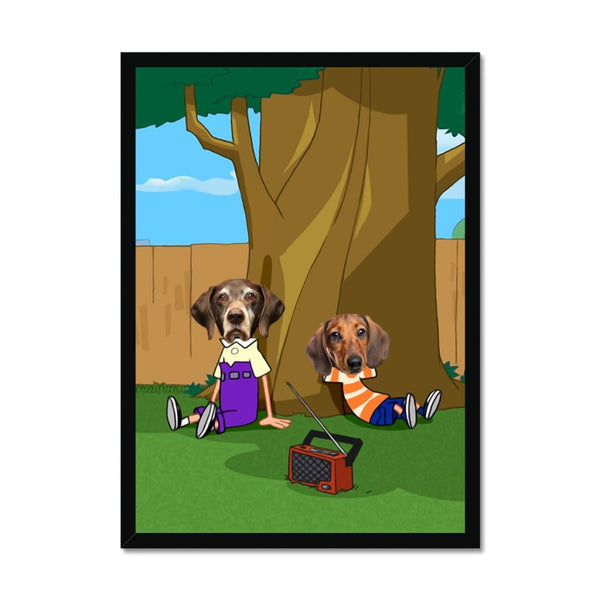 Cartoon Schemer Duo Custom Pet Portrait | Paw & Glory