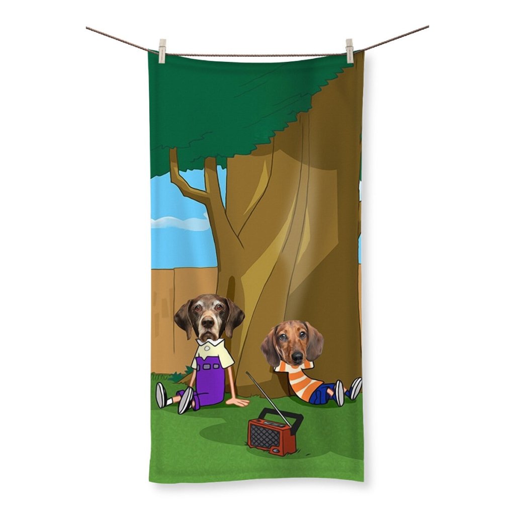 The Schemers (Phineas and Ferb Inspired): Custom Pet Towel - Paw & Glory - Dog Portraits - Pet Portraits