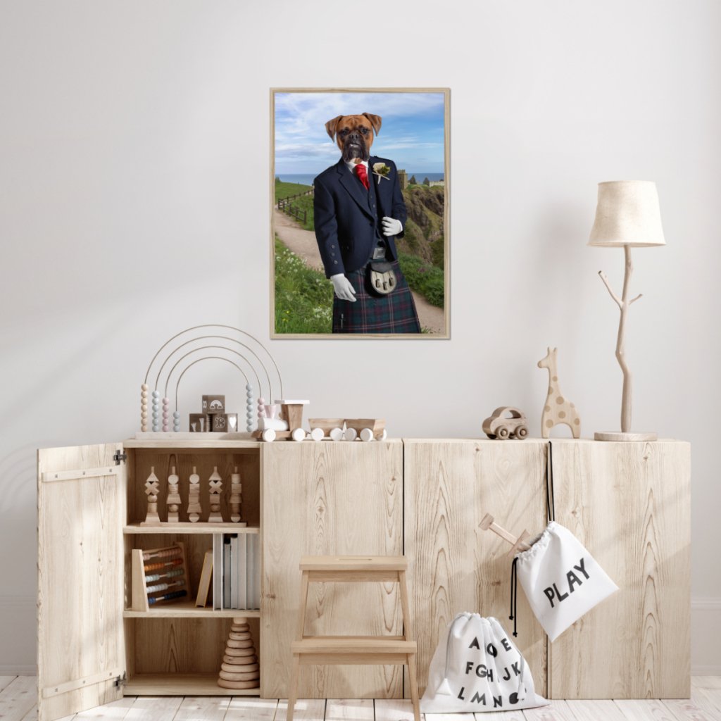 Pet Portraits | The Scottish Gent: Custom Pet Portrait | Paw & Glory