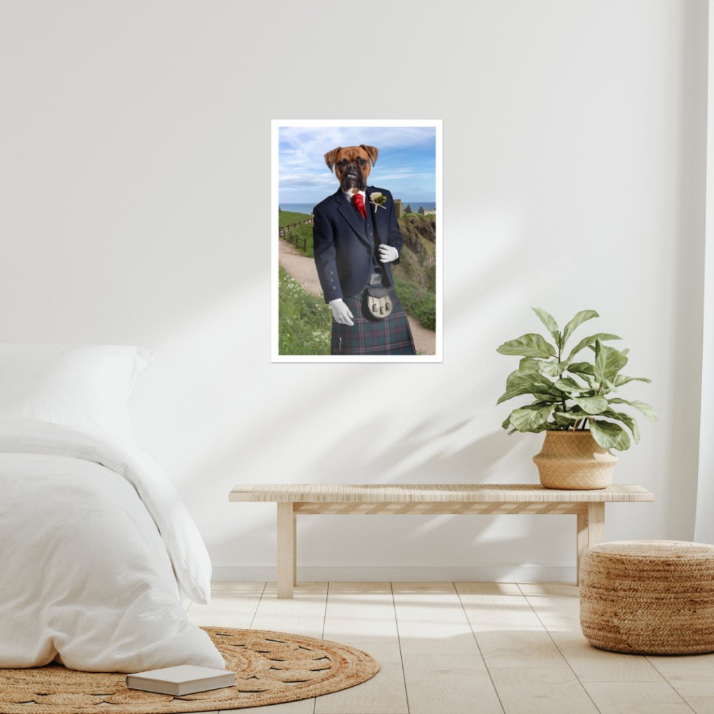 Pet Portraits | The Scottish Gent: Custom Pet Poster | Paw & Glory