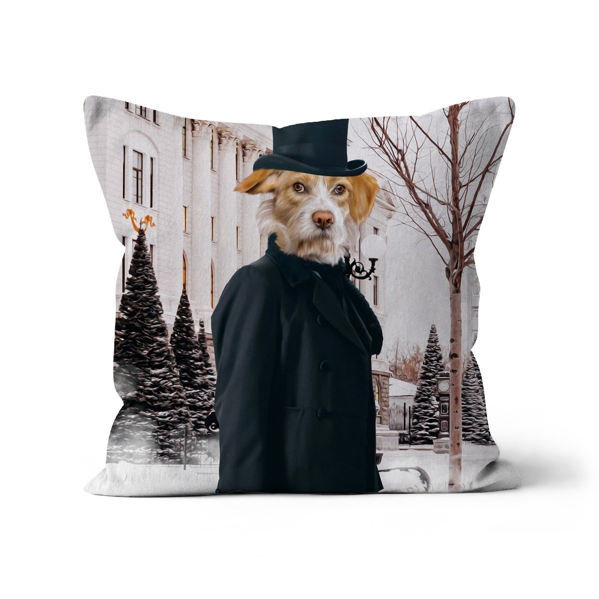Pet Portraits | The Scrooge: Custom Pet Pillow | Paw & Glory