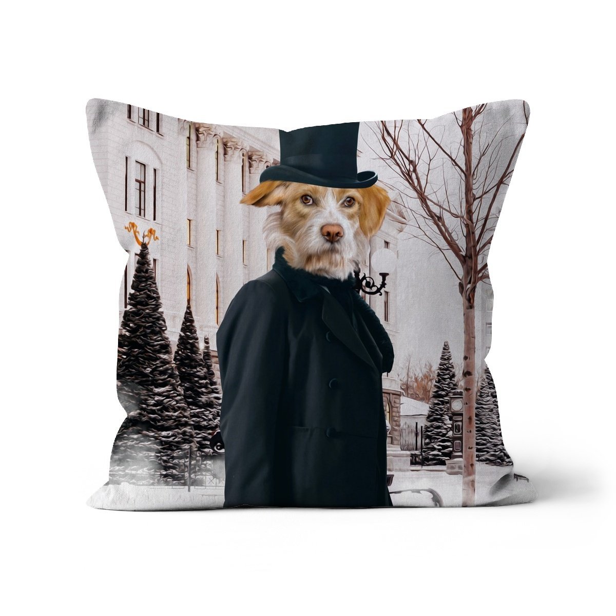 Pet Portraits | The Scrooge: Custom Pet Pillow | Paw & Glory