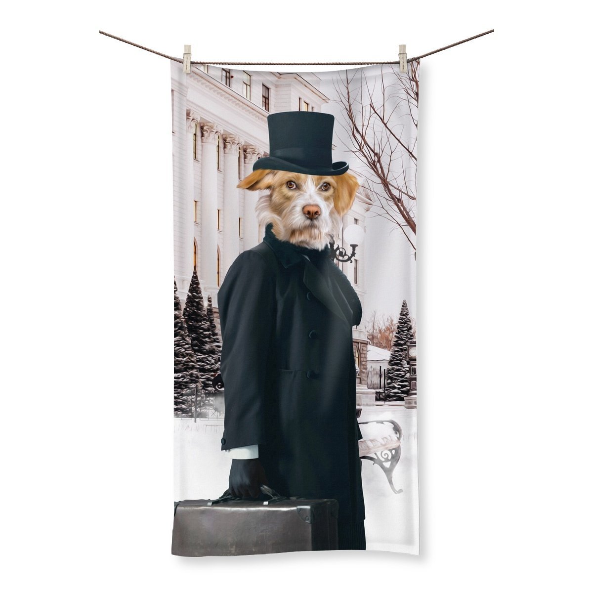 Pet Portraits | The Scrooge: Custom Pet Towel | Paw & Glory