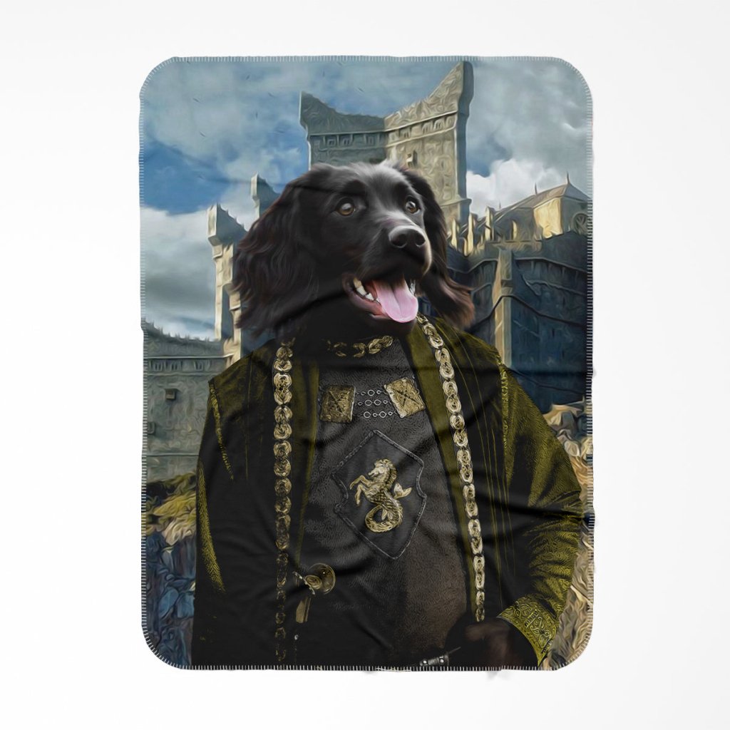 Pet Portraits | The Sea Lord (House Of The Dragon Inspired): Custom Pet Blanket | Paw & Glory