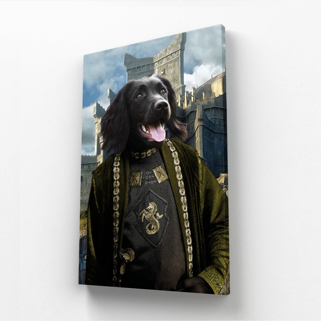 Pet Portraits | The Sea Lord (House Of The Dragon Inspired): Custom Pet Canvas | Paw & Glory