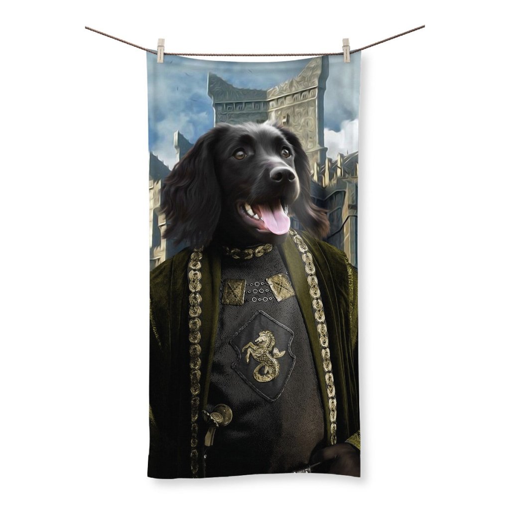 Pet Portraits | The Sea Lord (House Of The Dragon Inspired): Custom Pet Towel | Paw & Glory