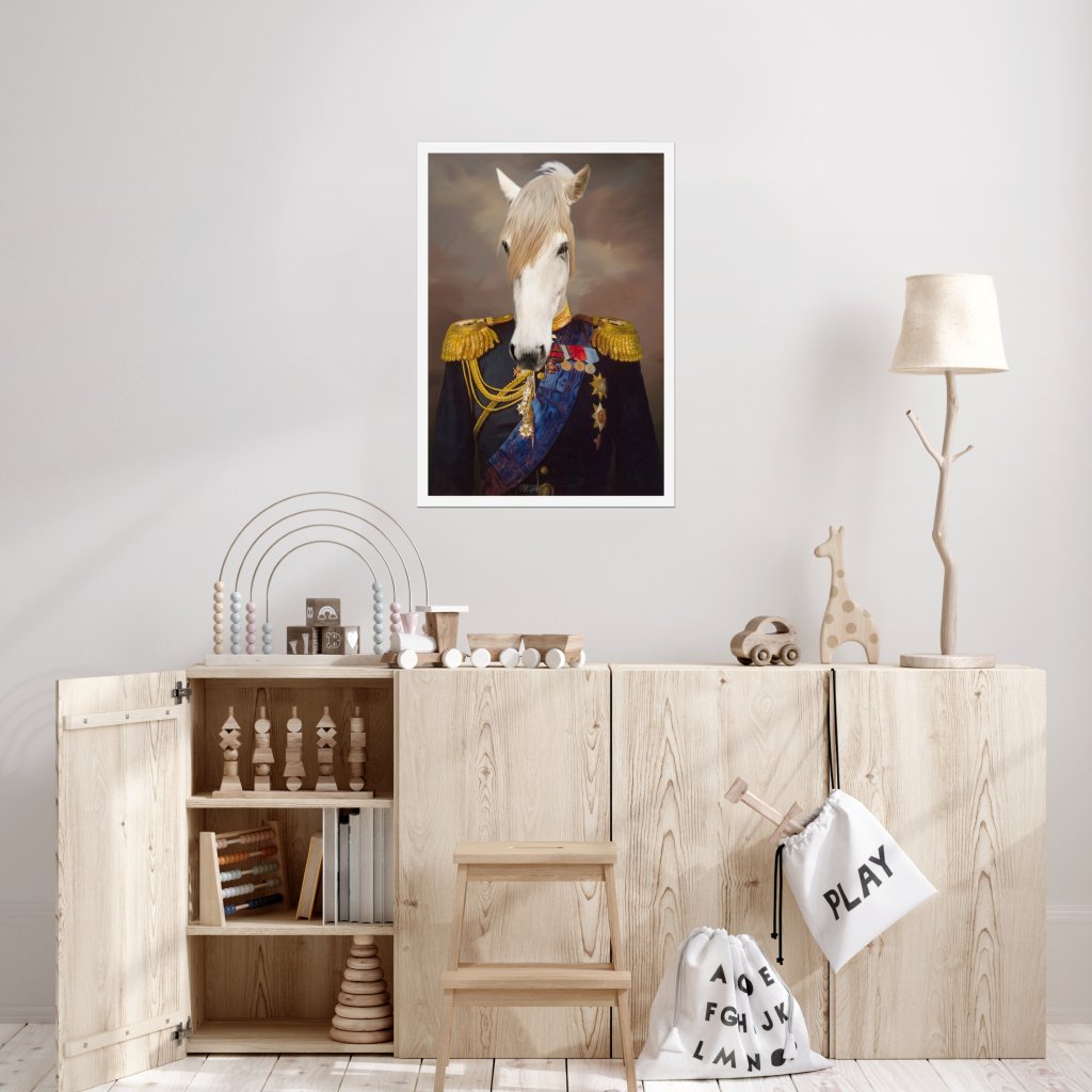 Pet Portraits | The Seasoned Sergeant: Animal Art Poster | Paw & Glory