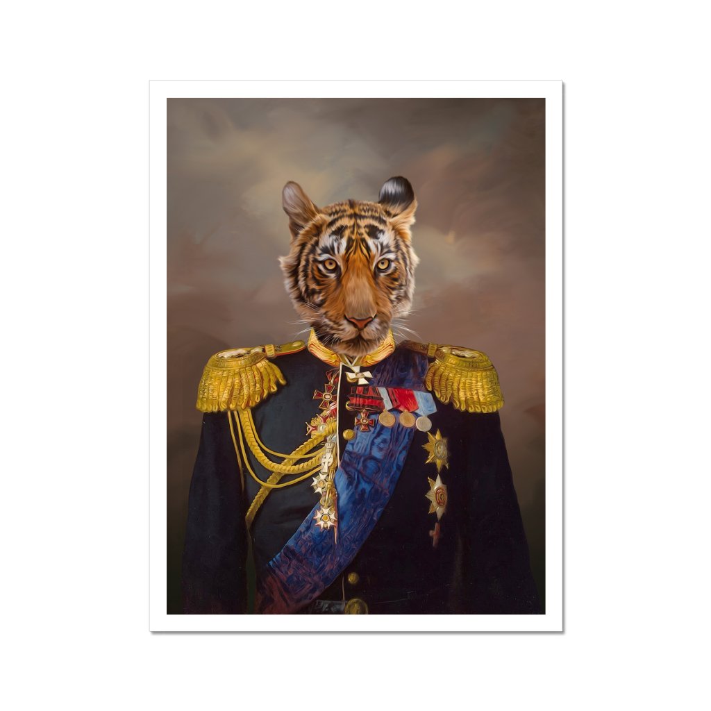 Pet Portraits | The Seasoned Sergeant: Animal Art Poster | Paw & Glory