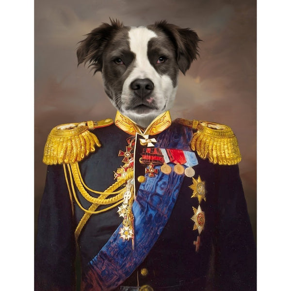 The Seasoned Sergeant: Custom Digital Download Pet Portrait | royal pet portrait | Paw & Glory