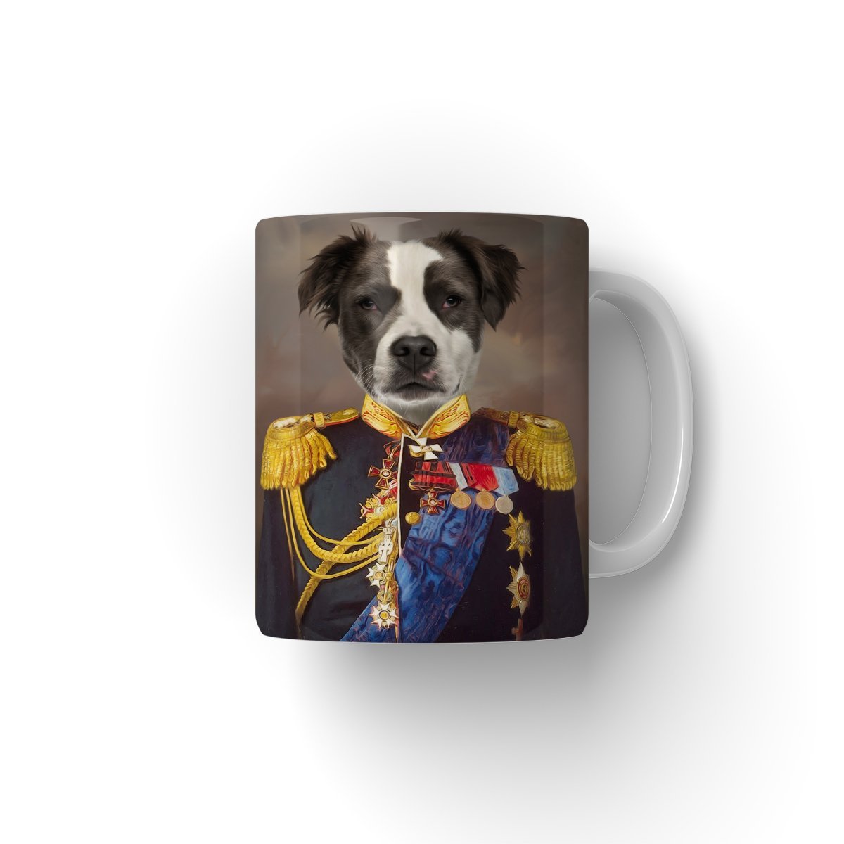 Pet Portraits | The Seasoned Sergeant: Custom Pet Coffee Mug | Paw & Glory