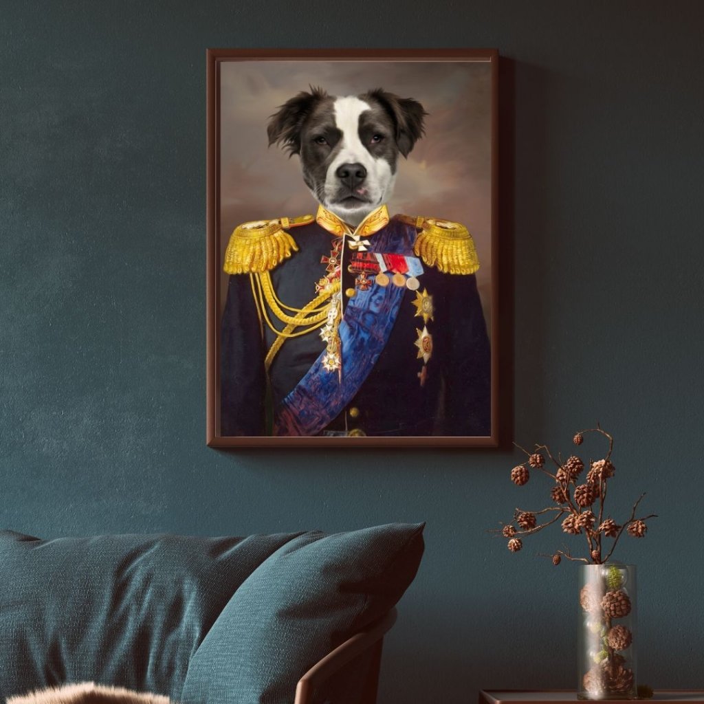 Pet Portraits | The Seasoned Sergeant: Custom Pet Portrait | Paw & Glory