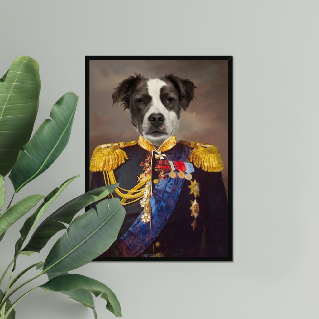 Pet Portraits | The Seasoned Sergeant: Custom Pet Portrait | Paw & Glory