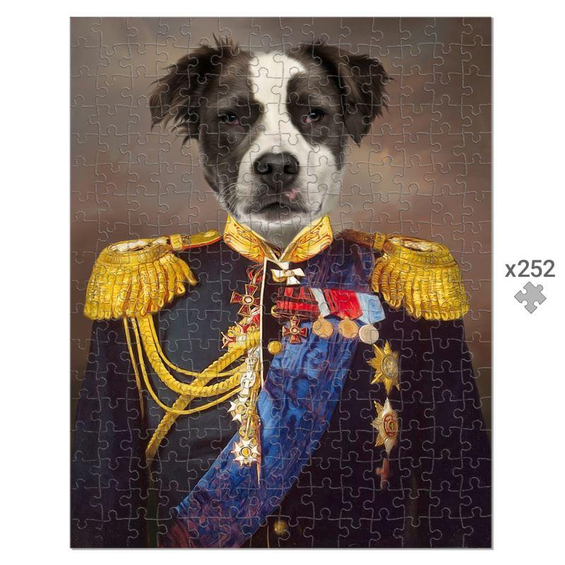 Pet Portraits | The Seasoned Sergeant: Custom Pet Puzzle | Paw & Glory