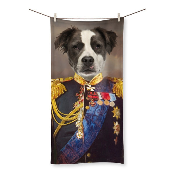 The Seasoned Sergeant: Custom Pet Towel | royal pet portrait | Paw & Glory