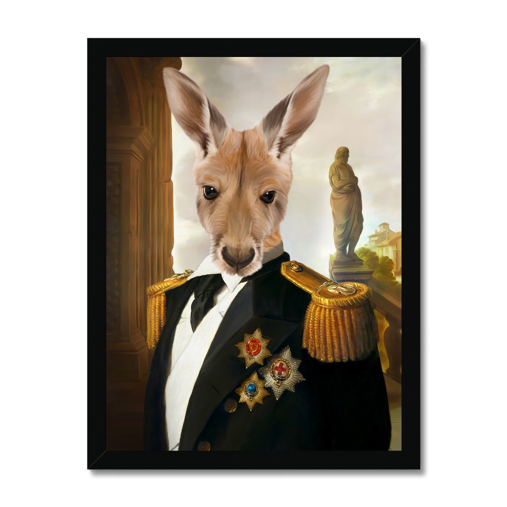 Pet Portraits | The Sergeant: Animal Art Framed Portrait | Paw & Glory