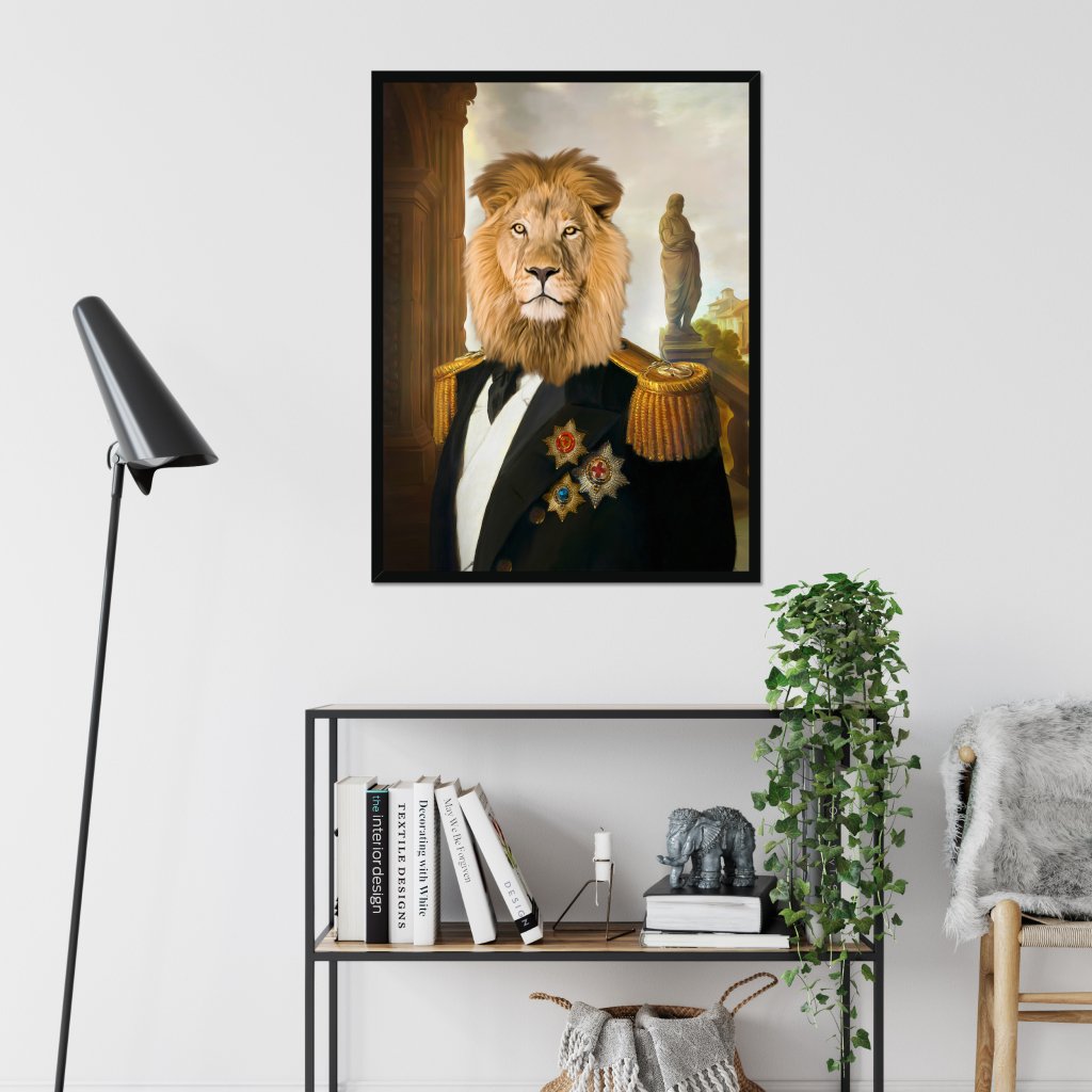 Pet Portraits | The Sergeant: Animal Art Framed Portrait | Paw & Glory