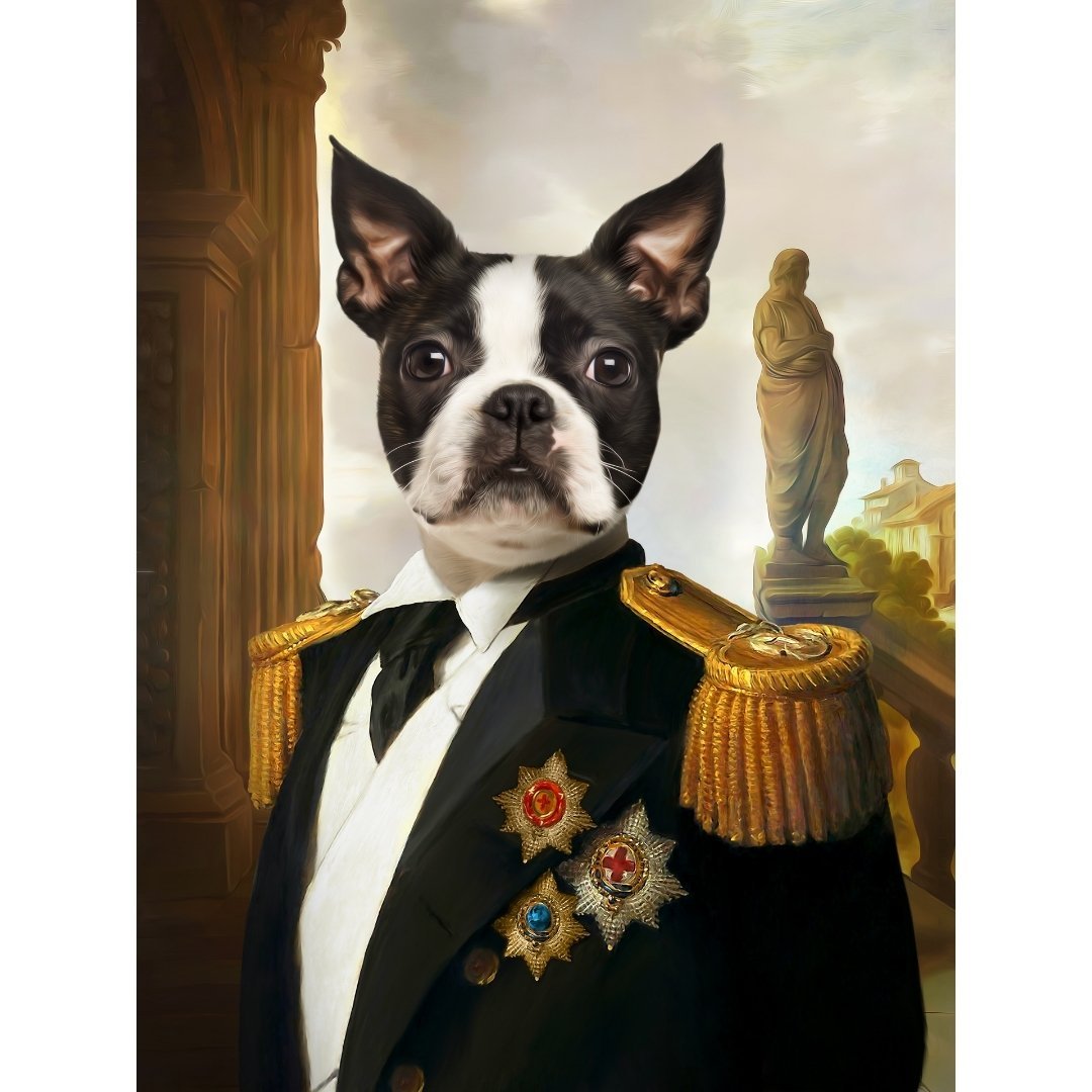 Pet Portraits | The Sergeant: Custom Digital Download Pet Portrait | Paw & Glory