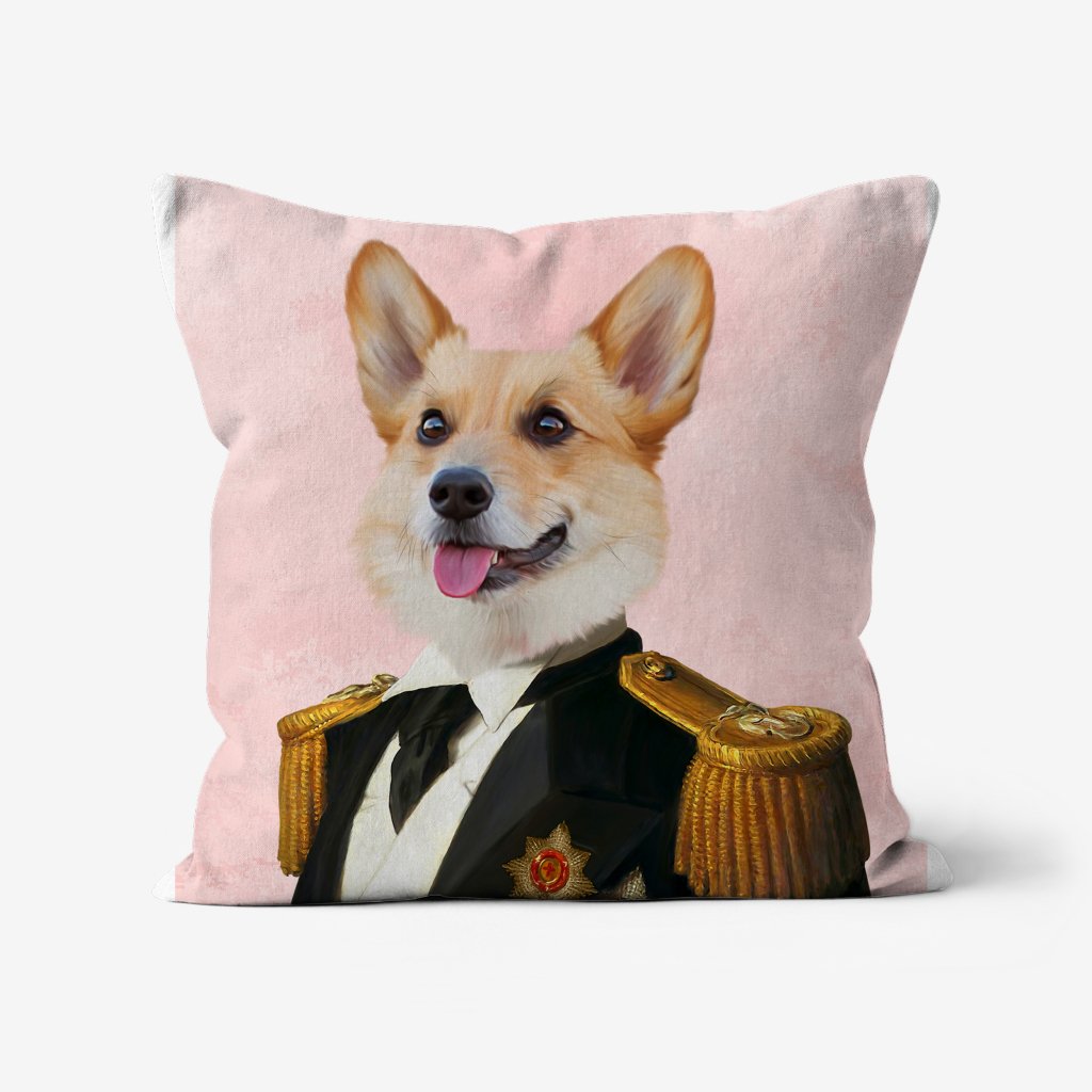 Pet Portraits | The Sergeant: Custom Pet Pillow | Paw & Glory