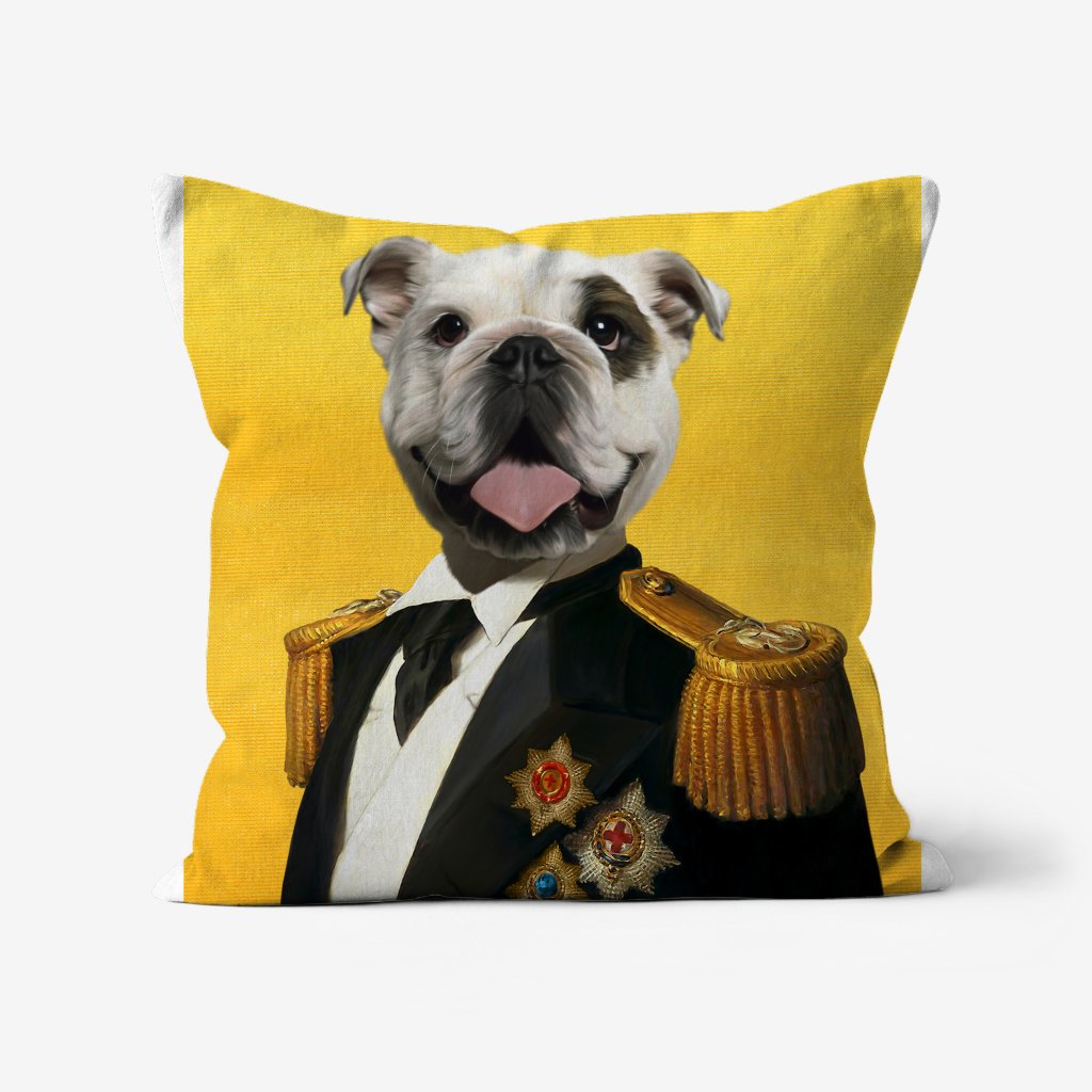 Pet Portraits | The Sergeant: Custom Pet Pillow | Paw & Glory