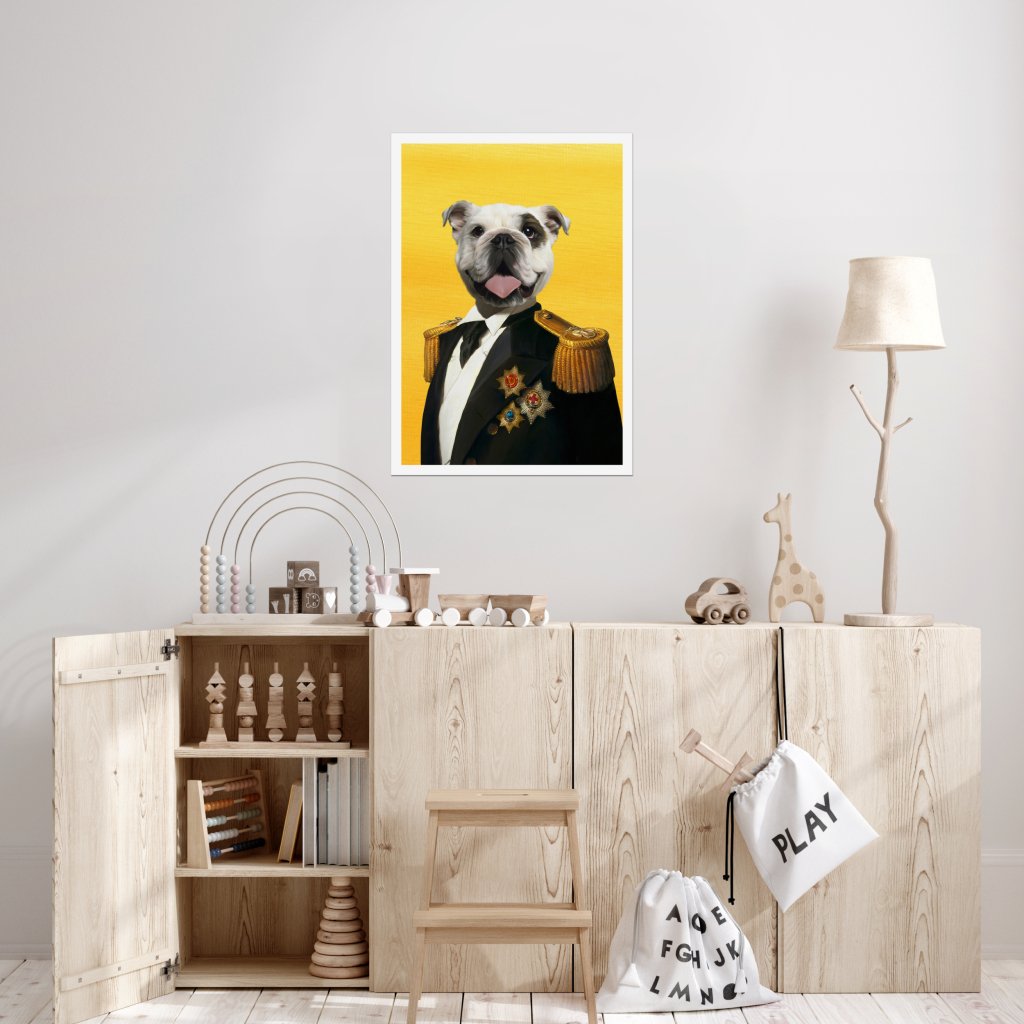 Pet Portraits | The Sergeant: Custom Pet Poster | Paw & Glory