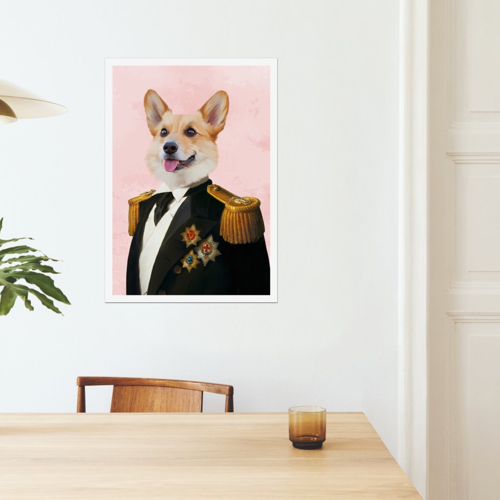 Pet Portraits | The Sergeant: Custom Pet Poster | Paw & Glory