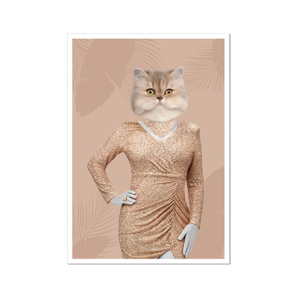 Coastal Glamour Star Custom Pet Poster | Pet Portrait Print | Paw & Glory
