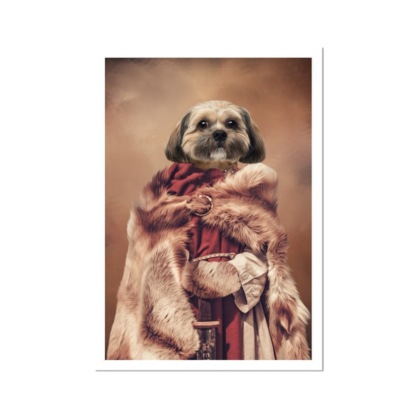 Viking Warrior Queen Custom Pet Poster | Pet Portrait Print | Paw & Glory