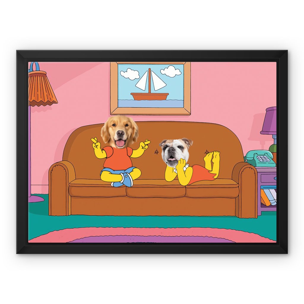 Pet Portraits | The Simpsons (Bart and Lisa): Custom Pet Canvas | Paw & Glory