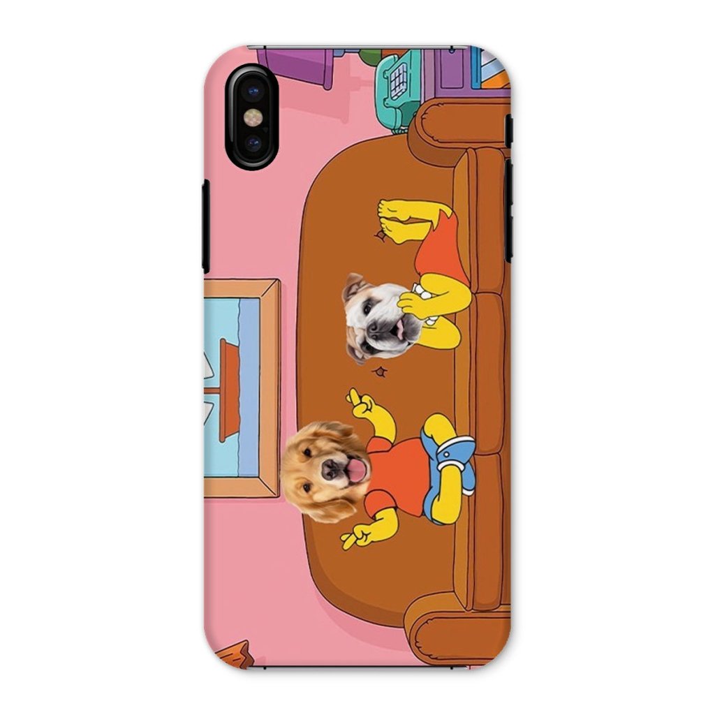 The Simpsons (Bart and Lisa): Custom Pet Phone Case - Paw & Glory - Dog Portraits - Pet Portraits