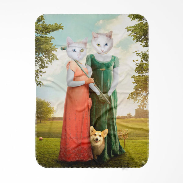 Regency Sisters: Custom Pet Blanket | royal pet portrait | Paw & Glory