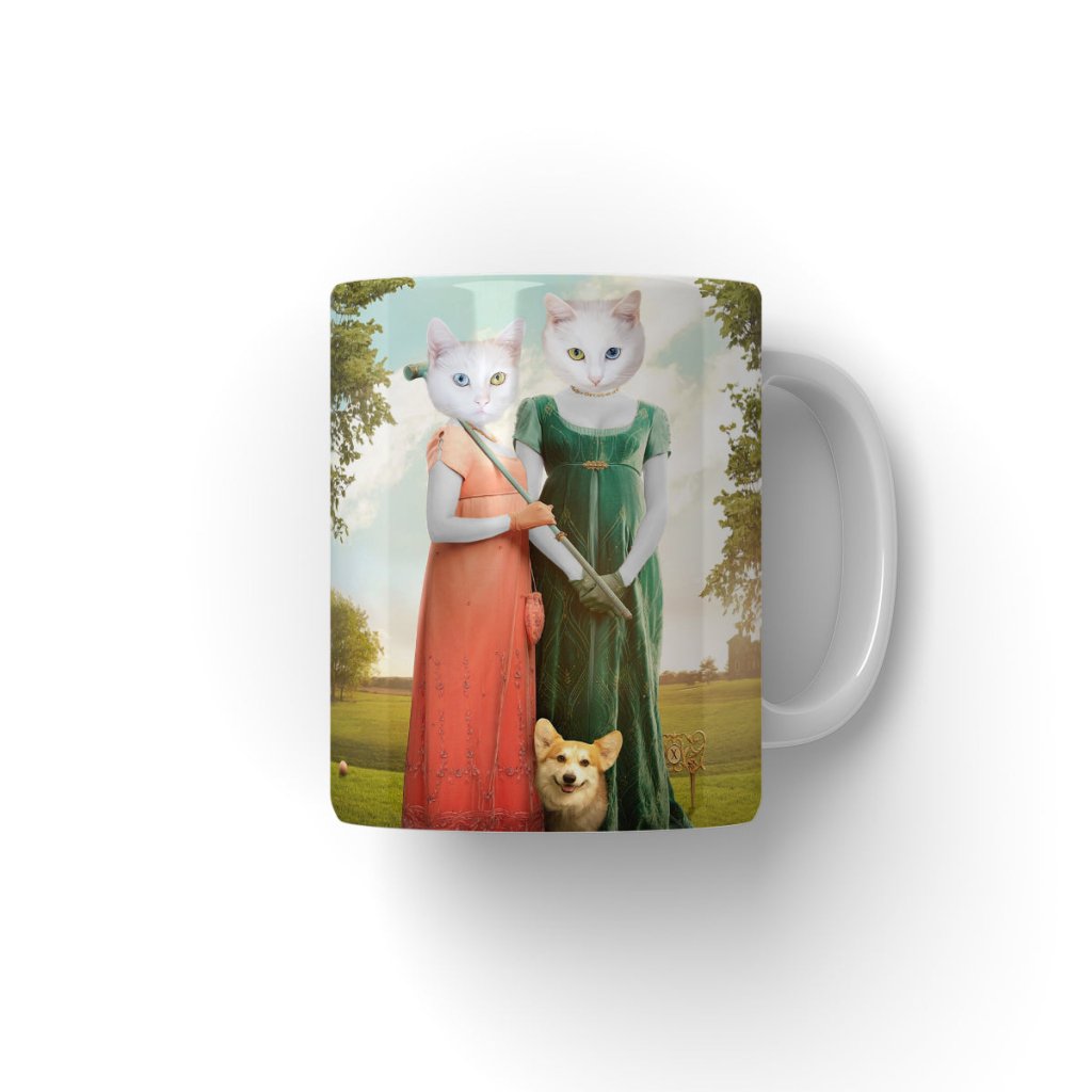 The Sisters (Bridgerton Inspired): Custom Pet Coffee Mug - Paw & Glory - Dog Portraits - Pet Portraits