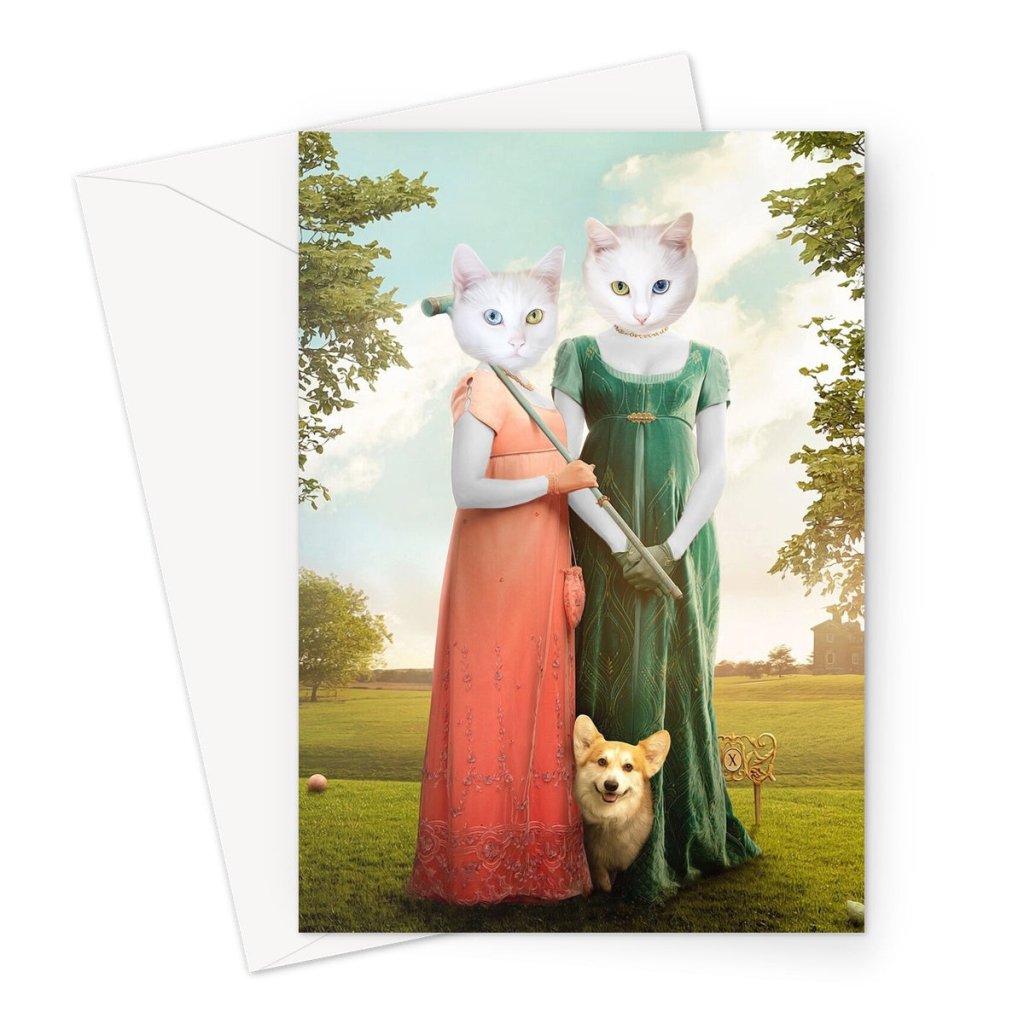 Regency Sisters Custom Pet Greeting Card | Personalised Pet Gift | Paw & Glory