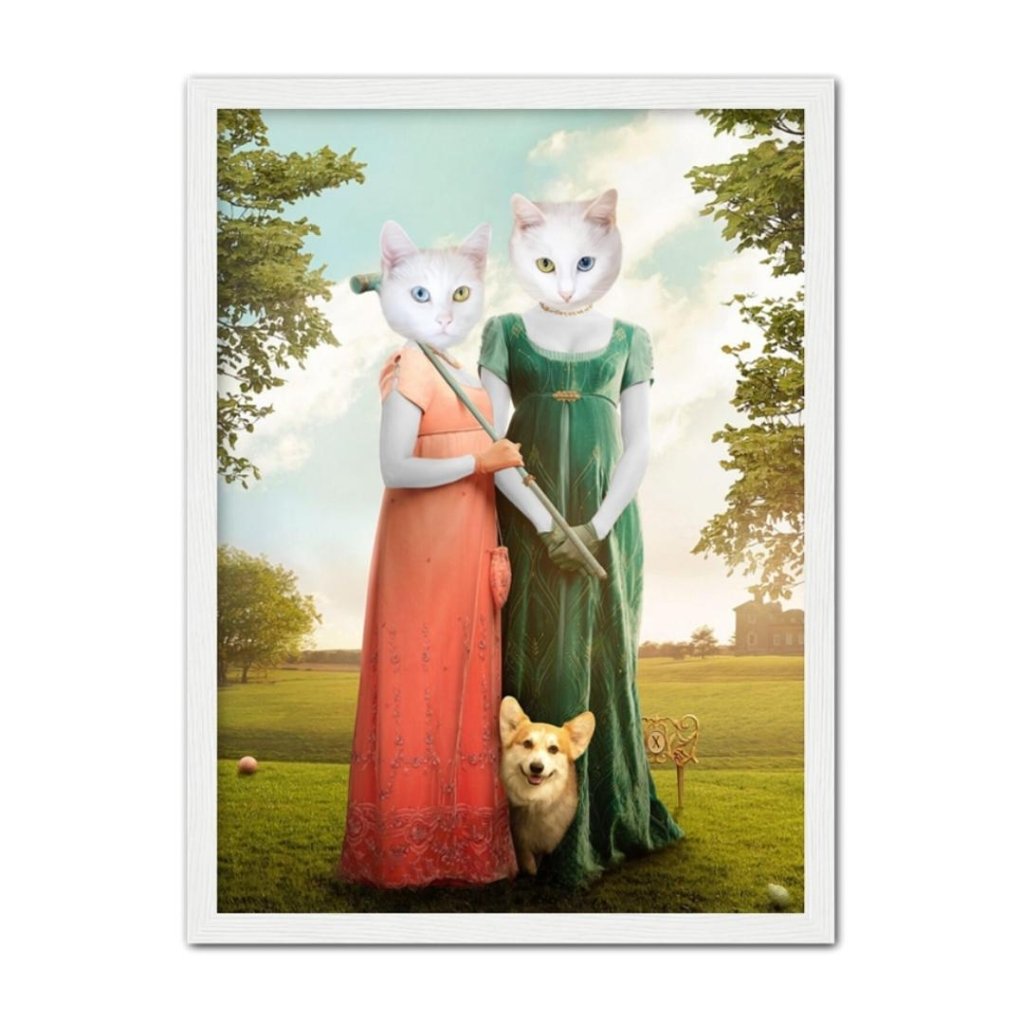 Pet Portraits | The Sisters (Bridgerton Inspired): Custom Pet Portrait | Paw & Glory