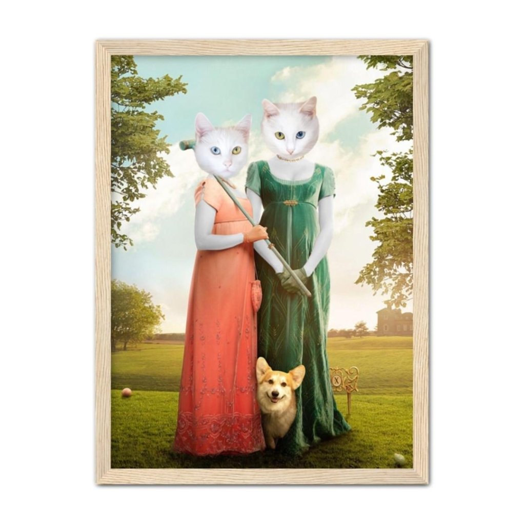 Pet Portraits | The Sisters (Bridgerton Inspired): Custom Pet Portrait | Paw & Glory