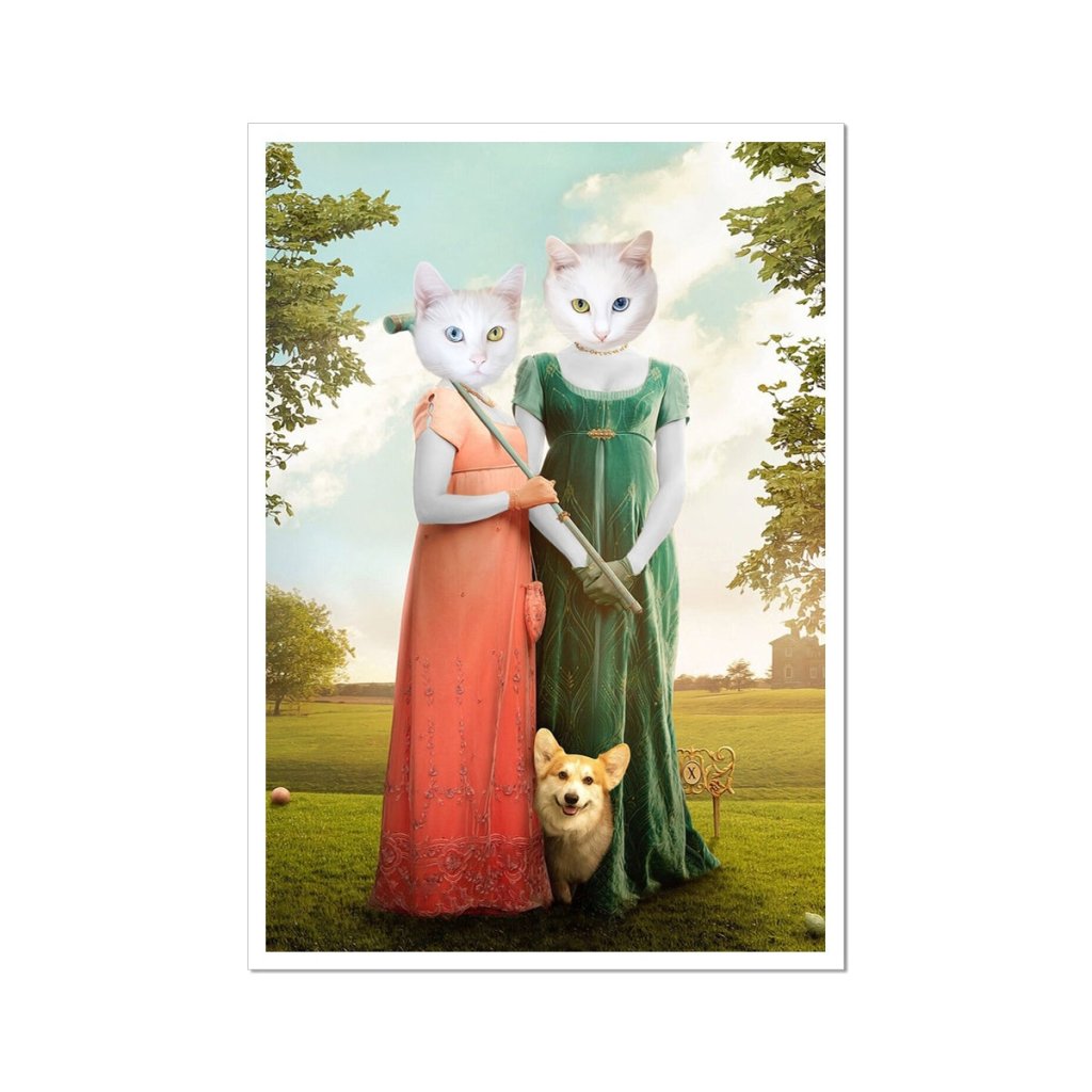 Pet Portraits | The Sisters (Bridgerton Inspired): Custom Pet Portrait | Paw & Glory