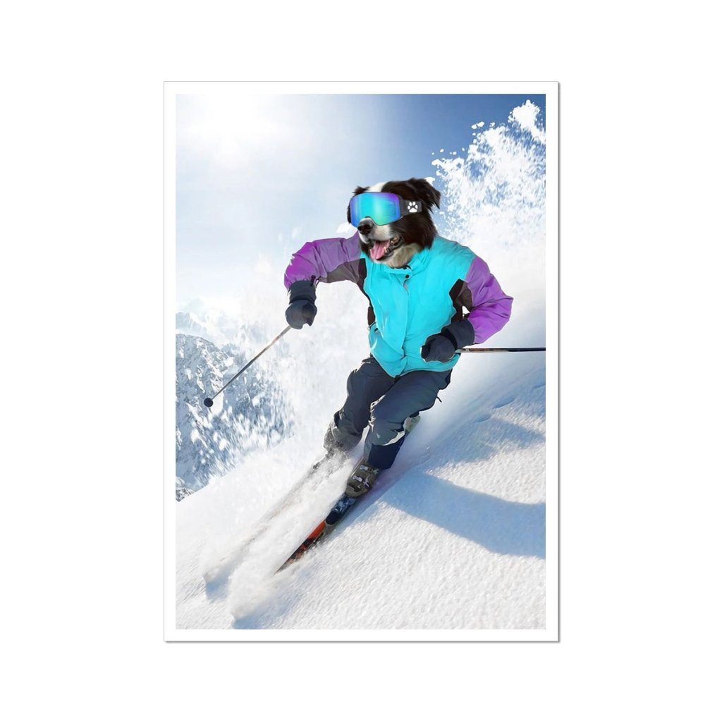 Pet Portraits | The Skiier: Custom Pet Poster | Paw & Glory