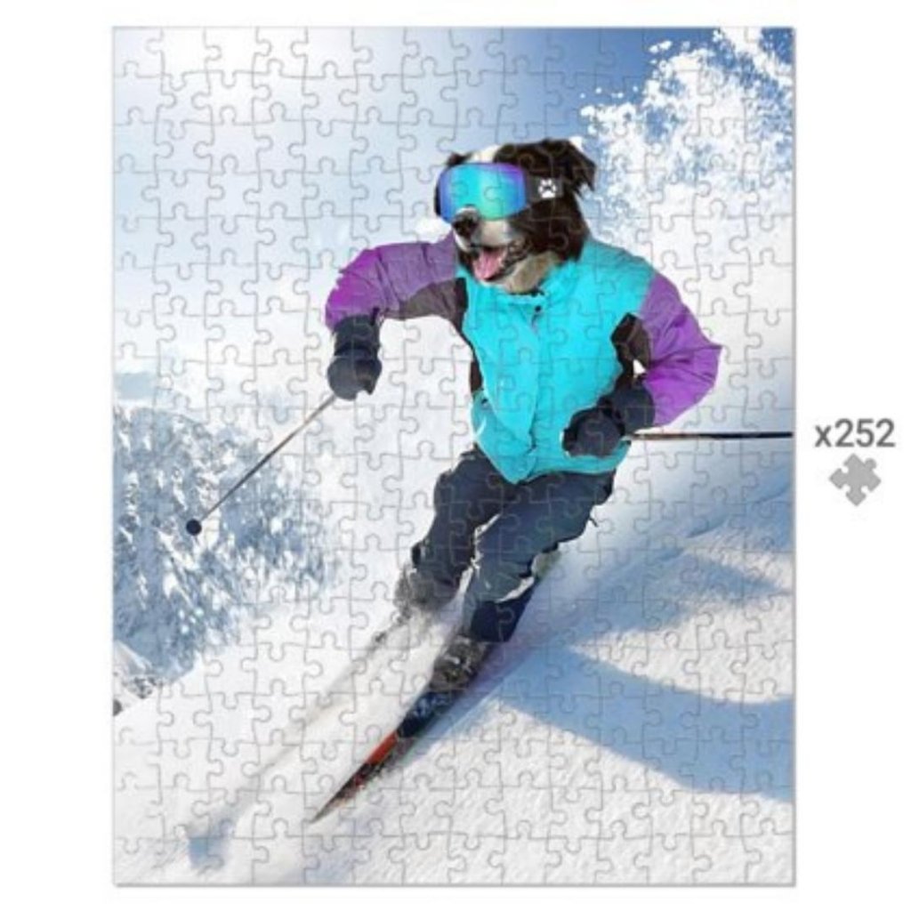 Pet Portraits | The Skiier: Custom Pet Puzzle | Paw & Glory