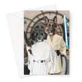 The Skywalker Siblings (Star Wars Inspired): Custom Pet Greeting Card