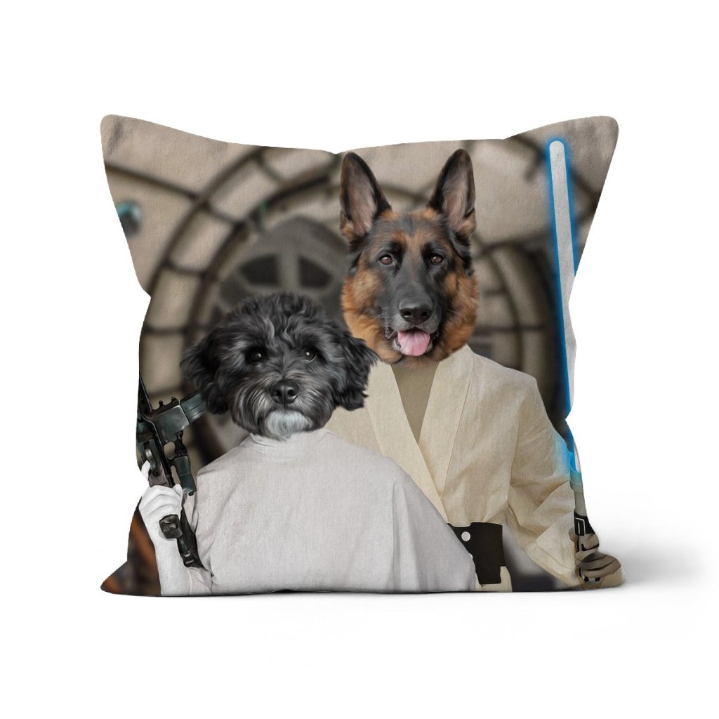 Galactic Sibling Duo Custom Pet Pillow | Personalised Pet Gift | Paw & Glory