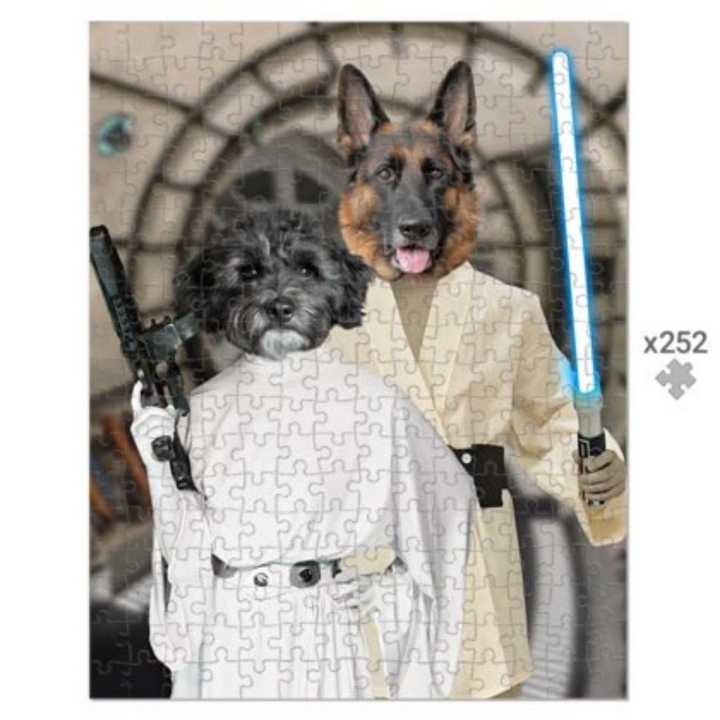 Galactic Sibling Duo Custom Pet Puzzle | Pet Lover Gift | Paw & Glory