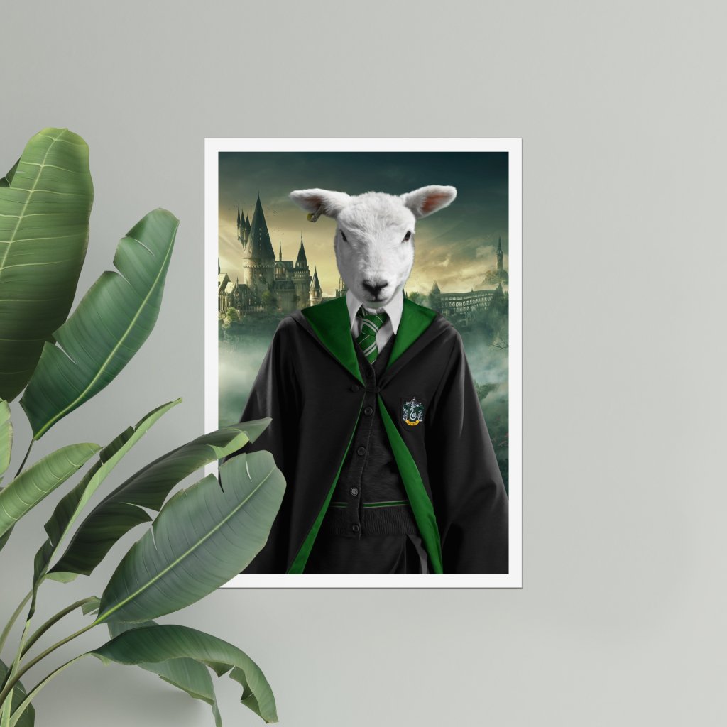 Pet Portraits | The Slytherin (Harry Potter Inspired): Animal Art Poster | Paw & Glory